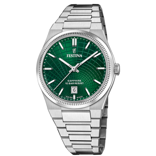 Relógio festina swiss made f20051/5 verde homem