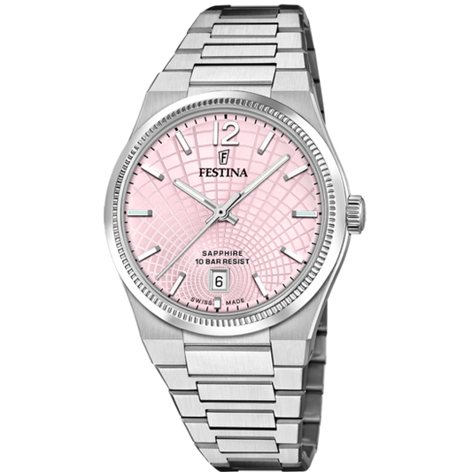 Relógio festina swiss made f20052/3 rosa mulher