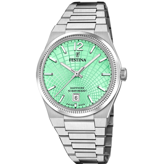 Relógio festina swiss made f20052/4 verde mulher