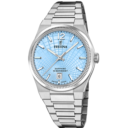 Relógio festina swiss made f20052/5 azul mulher