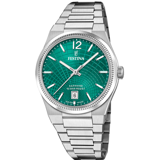 Relógio festina swiss made f20052/6 verde mulher