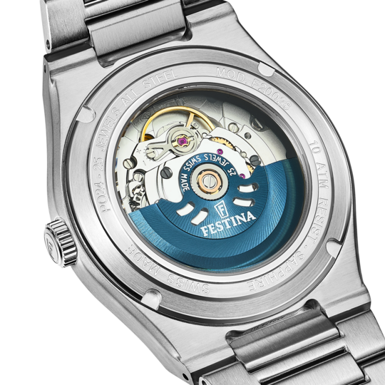 Relógio festina swiss made f20053/1 prata cinza homem