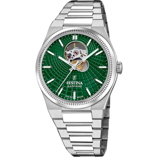 Relógio festina swiss made f20053/3 verde homem