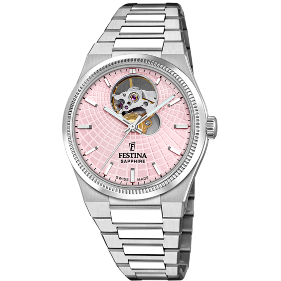 Relógio festina swiss made f20054/2 prata cinza mulher