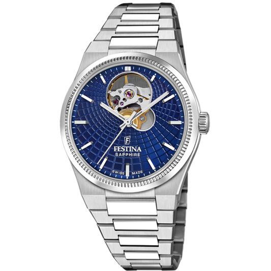 Relógio festina swiss made f20054/5 azul mulher