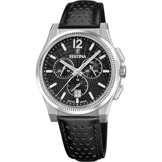 Relógio masculino festina swiss made rivé f20060/4 preto