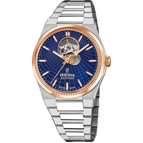 Relógio masculino festina swiss made rivé f20061/2 azul