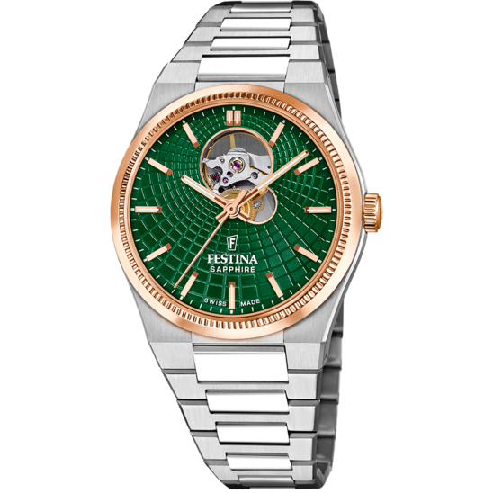 Relógio masculino festina swiss made rivé f20061/3 verde