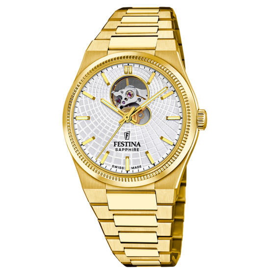 Relógio masculino festina swiss made rivé f20062/1 prateado