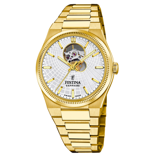 Relógio masculino festina swiss made rivé f20062/1 prateado