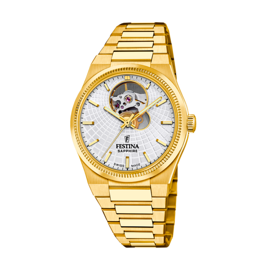 Relógio feminino festina swiss made rivé f20064/1 prateado