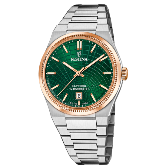 Relógio festina swiss made f20065/3 verde homem