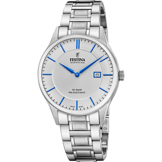 Relógio festina swiss made f20067/3 cinzento homem