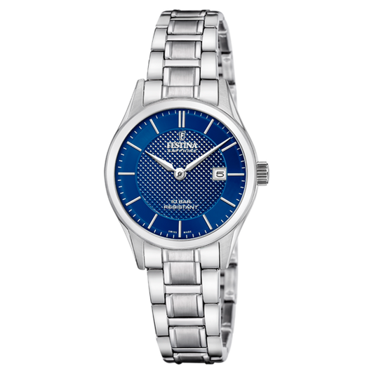 Relógio festina swiss made f20068/5 azul mulher