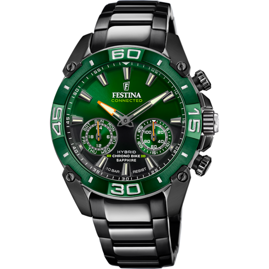 Relógio-Festina-F20548/2-Verde-Pulsera-De-316L-De-Aço-Inoxidável