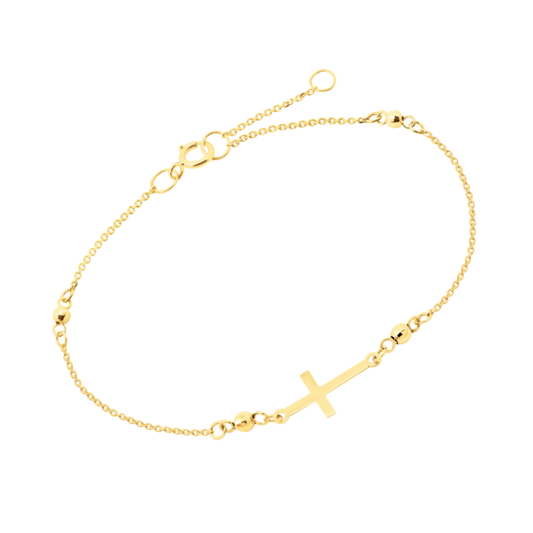 HIN00011/18 PULSERA.CRUZ+BOLA-3MM.16+2  0.76gr