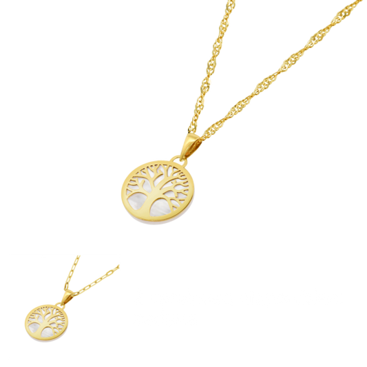 HIN00017/43 1.48gr COLLAR.9K.AMARI.NACAR-ARBOL-VIDA-12