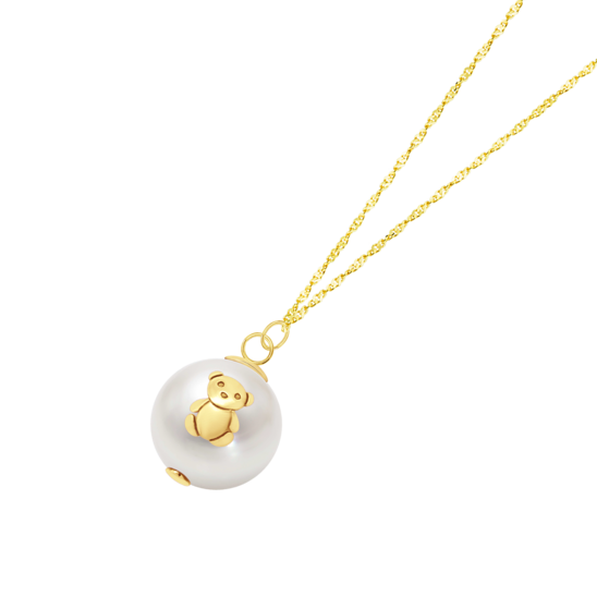 HIN00044/43 COLLAR.PERLA-8MM.OSITO.40+  1.61gr