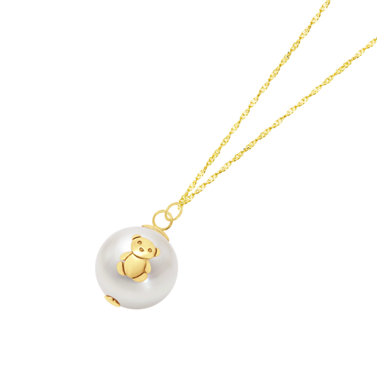 HIN00044/43 COLLAR.PERLA-8MM.OSITO.40+  1.61gr