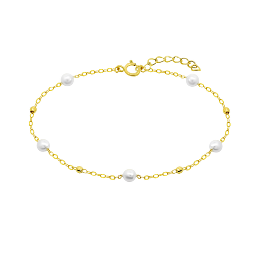 HIN00051/18 PULSERA.BOLAS.PERLAS.16+2C  0.59gr