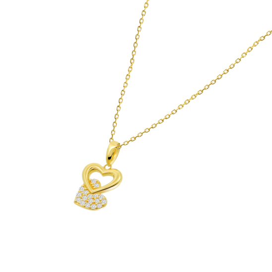 HIN00086/43 COLLAR.COLGANTE.CORAZONES.  1.37gr