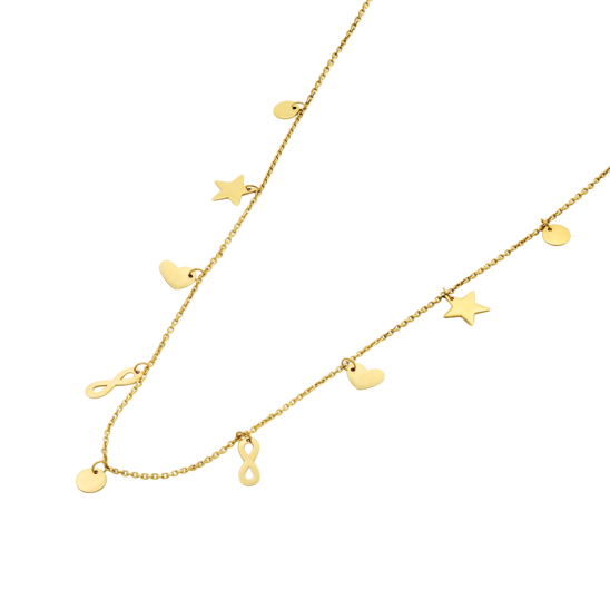 HIN00192/45 COLLAR.CORA-ESTR-INI.LISO.  1.38gr