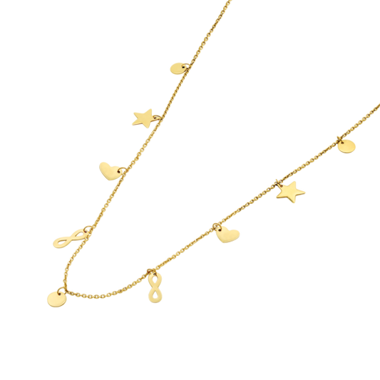 HIN00192/45 COLLAR.CORA-ESTR-INI.LISO.  1.38gr