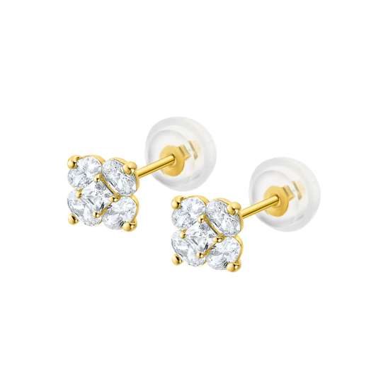 HIN00205 CHATON.SILI-ORO.FLOR-5MM.C  0.36gr