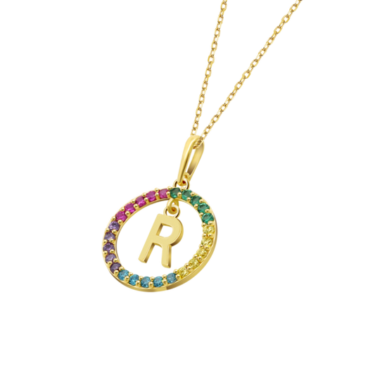 HIN00217/R COLLAR.9K.AMARI.REDNDO-13MMLETRA-R. 1.27gr