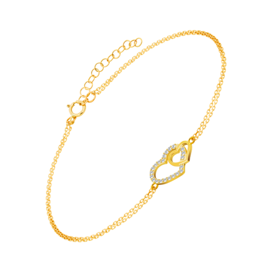 HIN00251/19 PULSERA.DOBL-CAD.CORAZ-13M  1.02gr