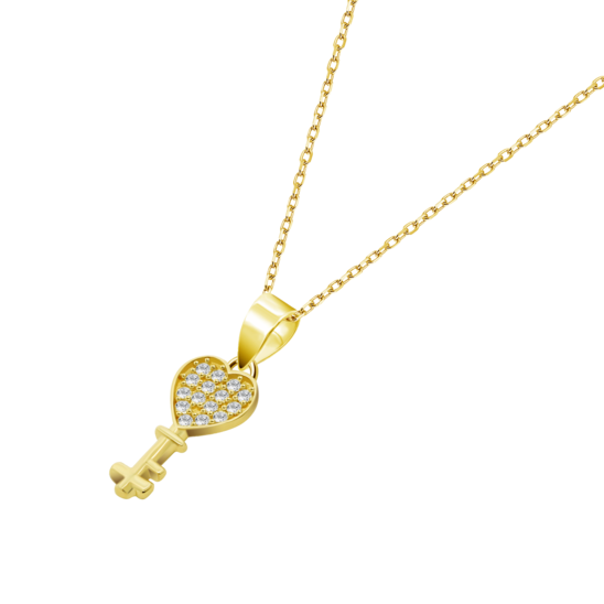 HIN00279/45 COLLAR.LLAVE-CORAZON.CIRC.  1.18gr