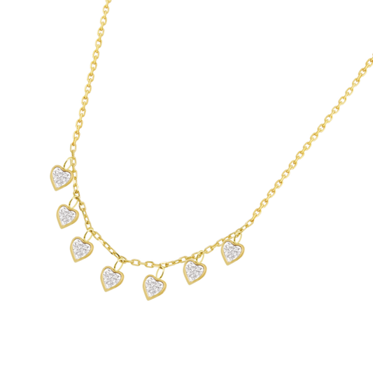 HIN00327/45 COLLAR.9K.AMARI.7-CORAZ.CIRC-BLANCA 1 gr