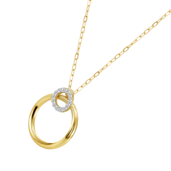 HIN00337/45 COLLAR.9K.AMARI.COLGANTE.CIRCONITAS  gr