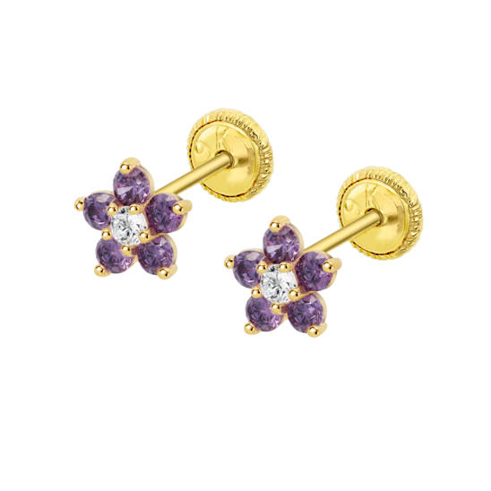 HIN00344/6 PNDT-BB.9K.AMARI.ROSCA.FLOR-6MM.CIR