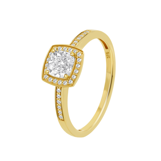 HIN00350/14 ANILLO.9K.AMARI.CUADRADO.CIRCONITA 1.06 gr