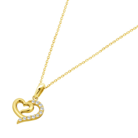 HIN00363/45 COLLAR.9K.AMARI.COLGANTE.CORAZON.CI