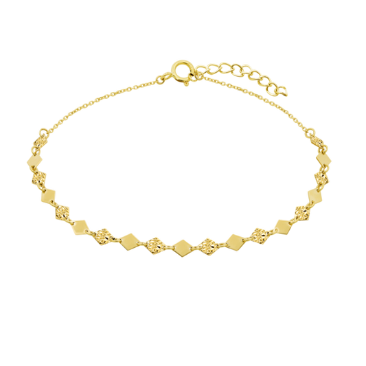 HIN00367/19 PULSERA.9K.AMARI.CHAPAS.LISAS.16+3C 1.15 gr