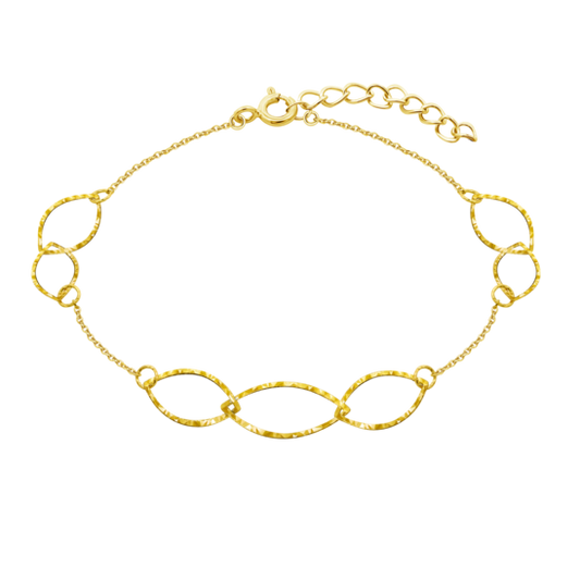 HIN00369/19 PULSERA.9K.AMARI.OVALOS-DIAMANTADOS 0.6 gr