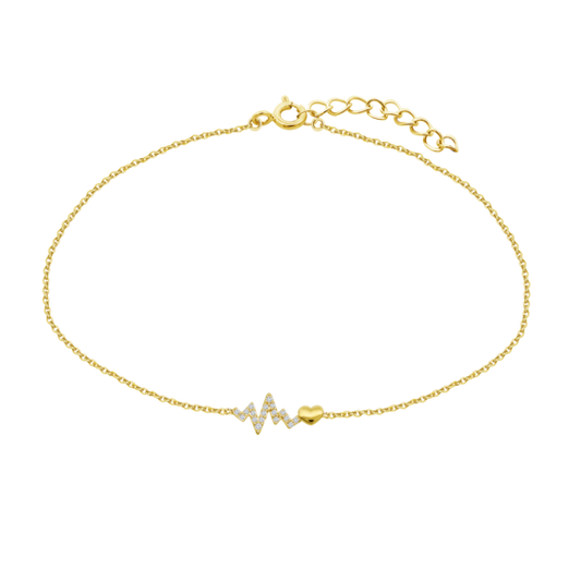 HIN00373/19 PULSERA.9K.AMARI.LATIDO.CORAZON.CIR