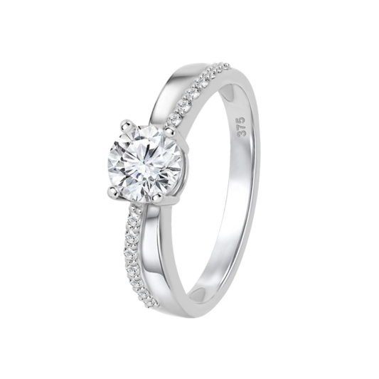 HIN00376/12 SORTIJA.9K.BLANCO.SOLITARIO.CIRC-6M