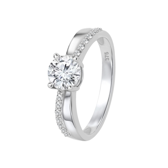 HIN00376/14 SORTIJA.9K.BLANCO.SOLITARIO.CIRC-6M