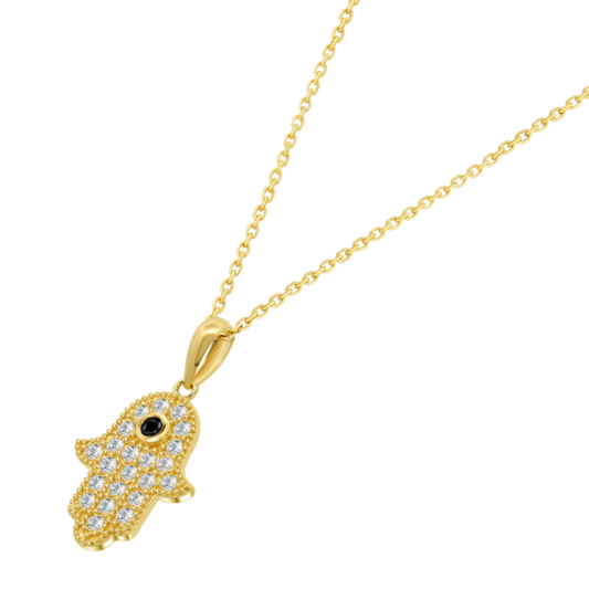 HIN00395/43 COLLAR.9K.AMARI.MANO-FATIMA-12MM.CI