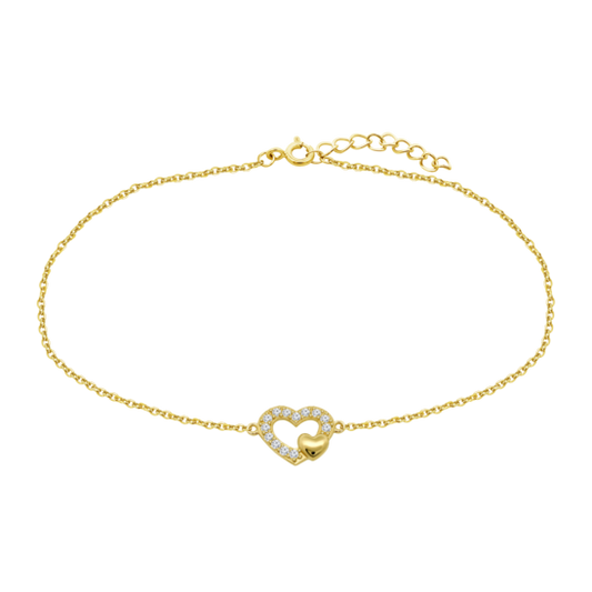 HIN00403/18 PULSERA.9K.AMARI.CORAZON-9MM.CIRC.1