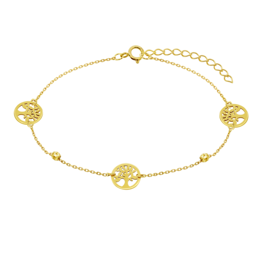 HIN00415/19 PULSERA.FI.ARBOL.9K.AMARI.16+3CM. 1.09 gr