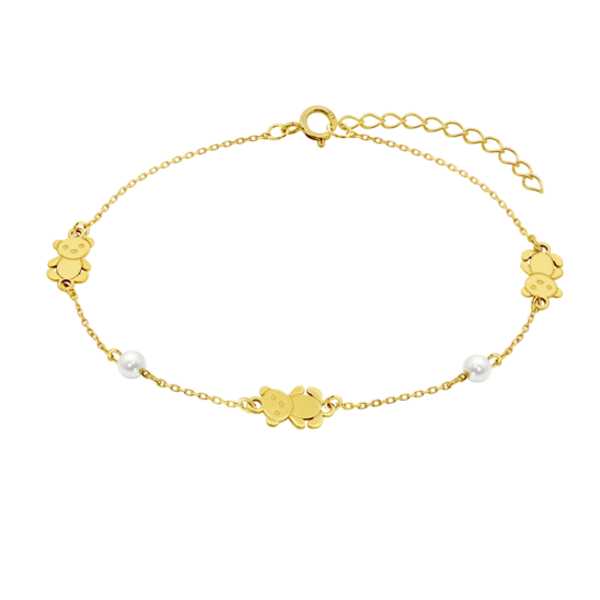 HIN00418/19 PULSERA.PERLAS.9K.OSO.AM/PERLAS-2.1 0.95 gr