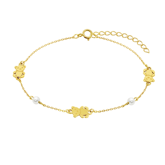 HIN00418/19 PULSERA.PERLAS.9K.OSO.AM/PERLAS-2.1 0.95 gr