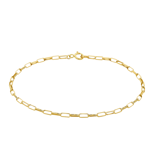 HIN00420/19 PULSERA.9K.ANA.ESLABONES LISO 19CM 0.81gr