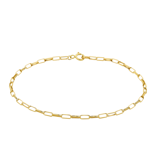 HIN00420/19 PULSERA.9K.ANA.ESLABONES LISO 19CM 0.81gr