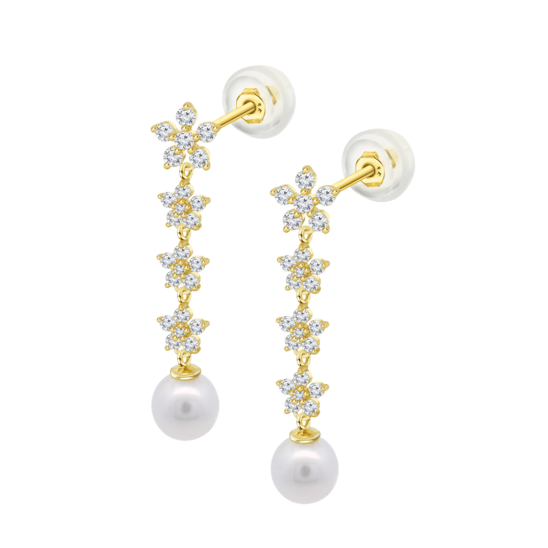 HIN00425 0 70gr  PEND.9K.LARGO CZ.PERLA