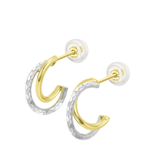 HIN00463/14 1.11gr PEND.ORO.9K ARO.BICOLOR.3*9*14 MM